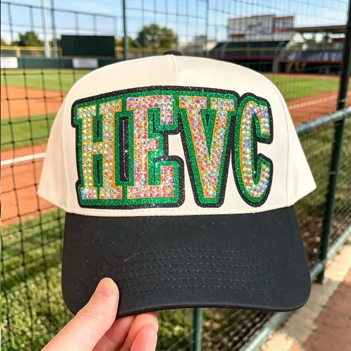 Custom Sports Mom Rhinestone Hat – Personalized Game Day Cap✨