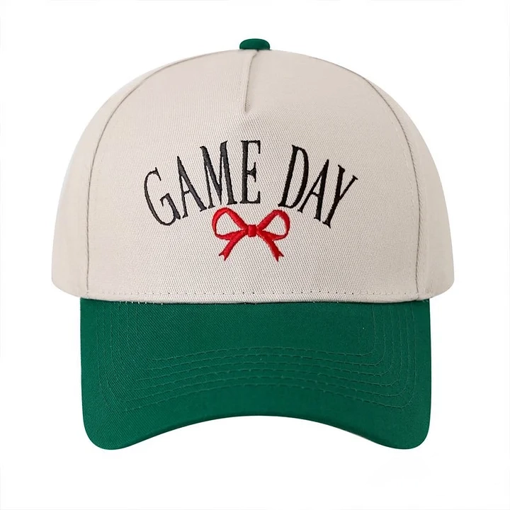 Game Day Sport Bow Embroidery Baseball Cap Sport Mom Gifts