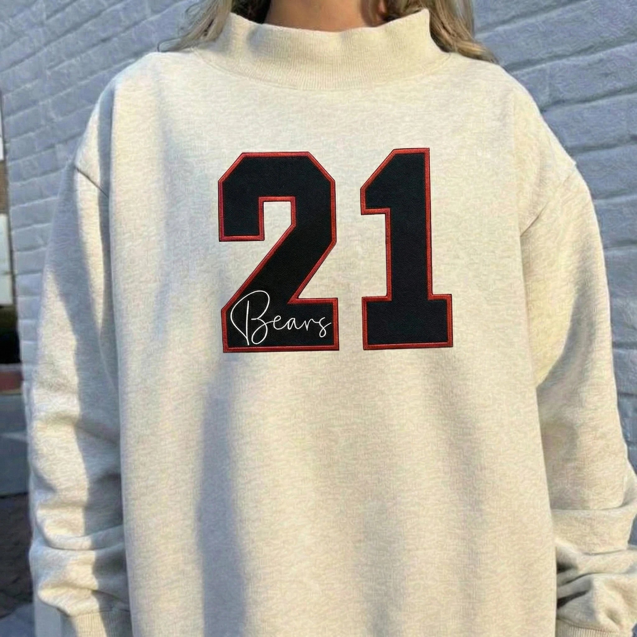 Personalized Team Number Name Mascot Mock Neck 