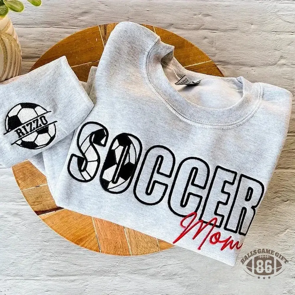 Personalized Game Day Mama Sweatshirt with kids name on the sleeve Football/Baseball/Soccer Mama