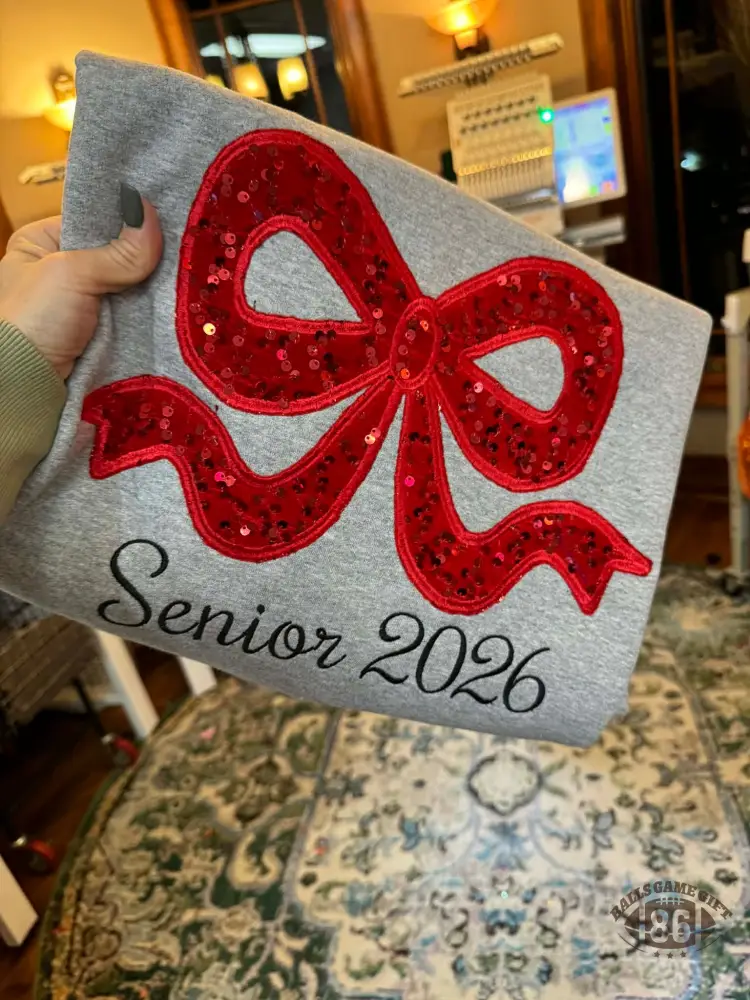 Custom Sequin Bow Sweatshirt – Vintage Style