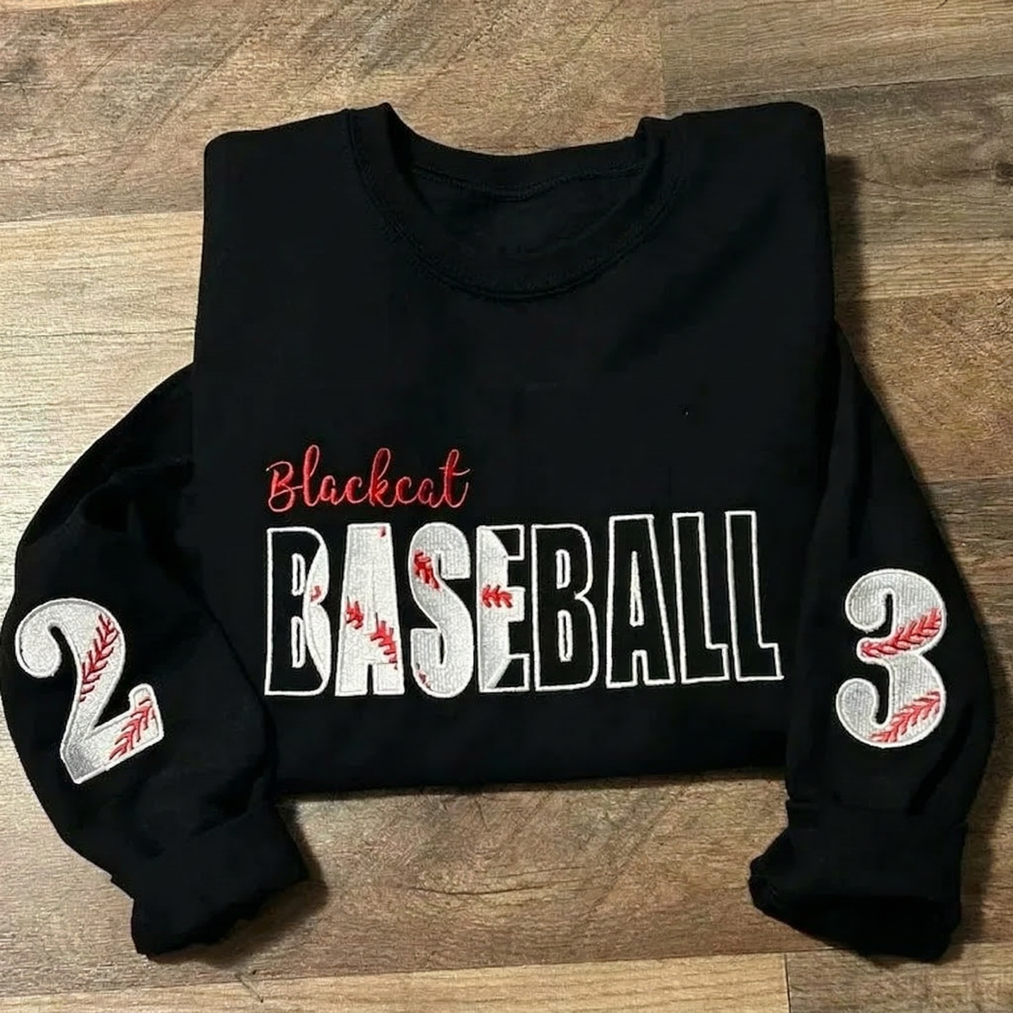 Custom Embroidered Baseball Sweatshirt Softball Sweatshirt Custom Embroidery gift
