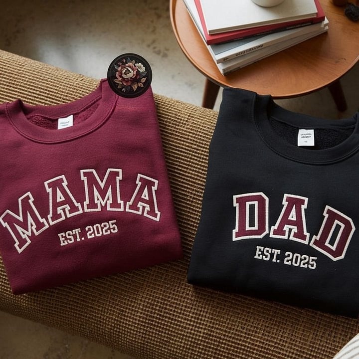  Custom Matching Parent Sweatshirt/T-shirt/Hoodie for Mother's Day and Father's Day Gifts