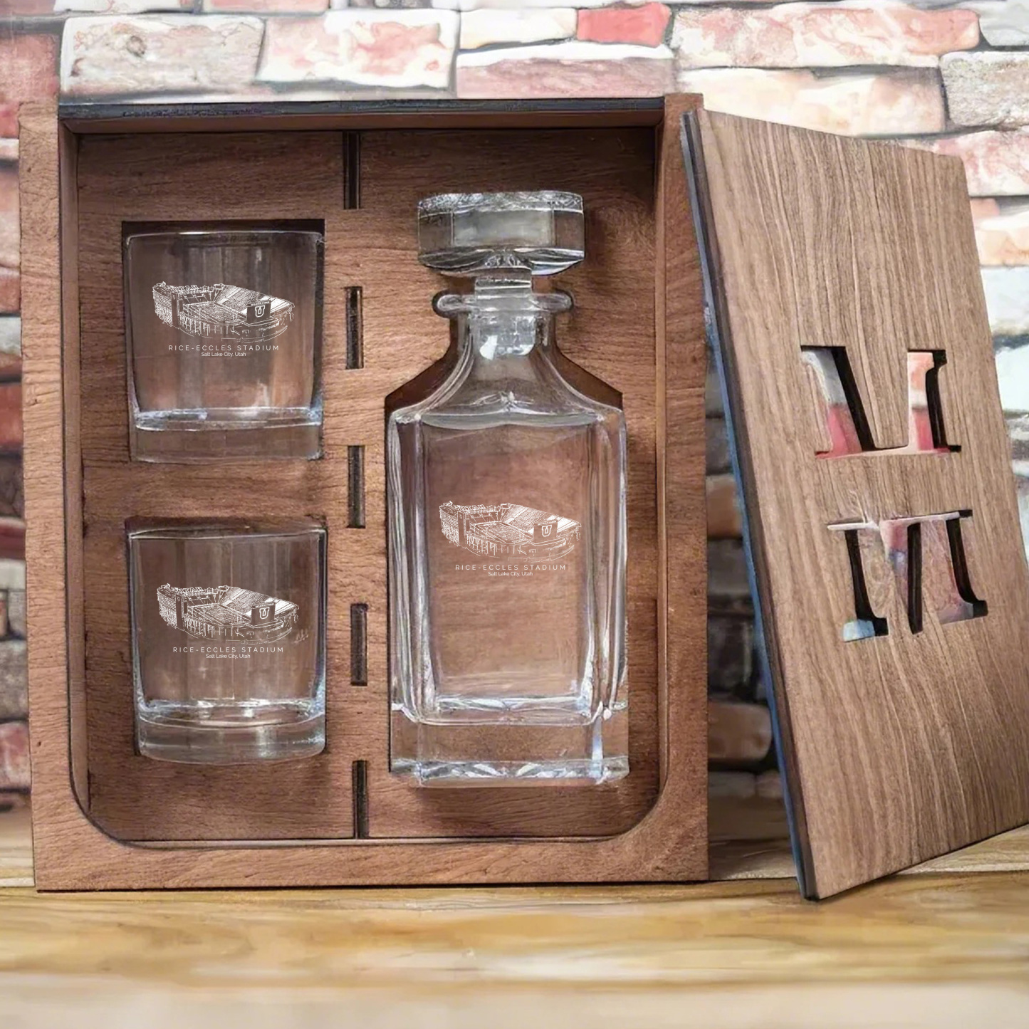 Rice–Eccles Stadium - Utah Utes Whiskey Set