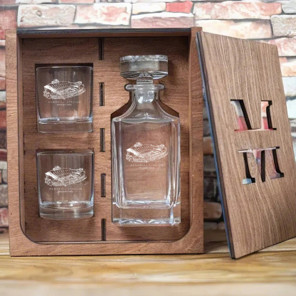 Memorial Stadium (Indiana) - Indiana Hoosiers Whiskey Set 