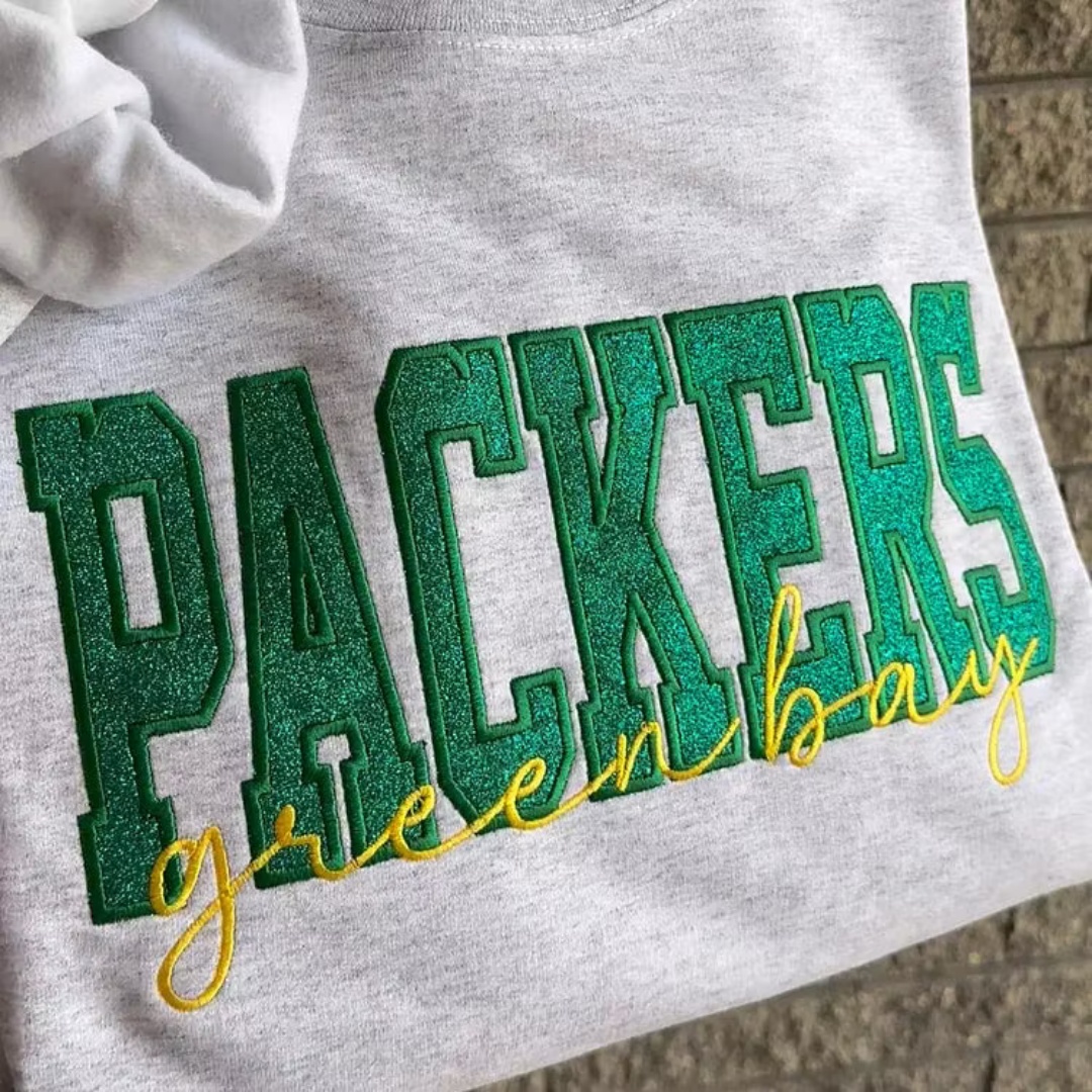 Custom School Mascot Spirit Glitter Applique Sweatshirt or Tee