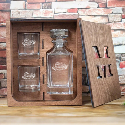 Gaylord Family Oklahoma Memorial Stadium - Oklahoma Sooners Whiskey Set 