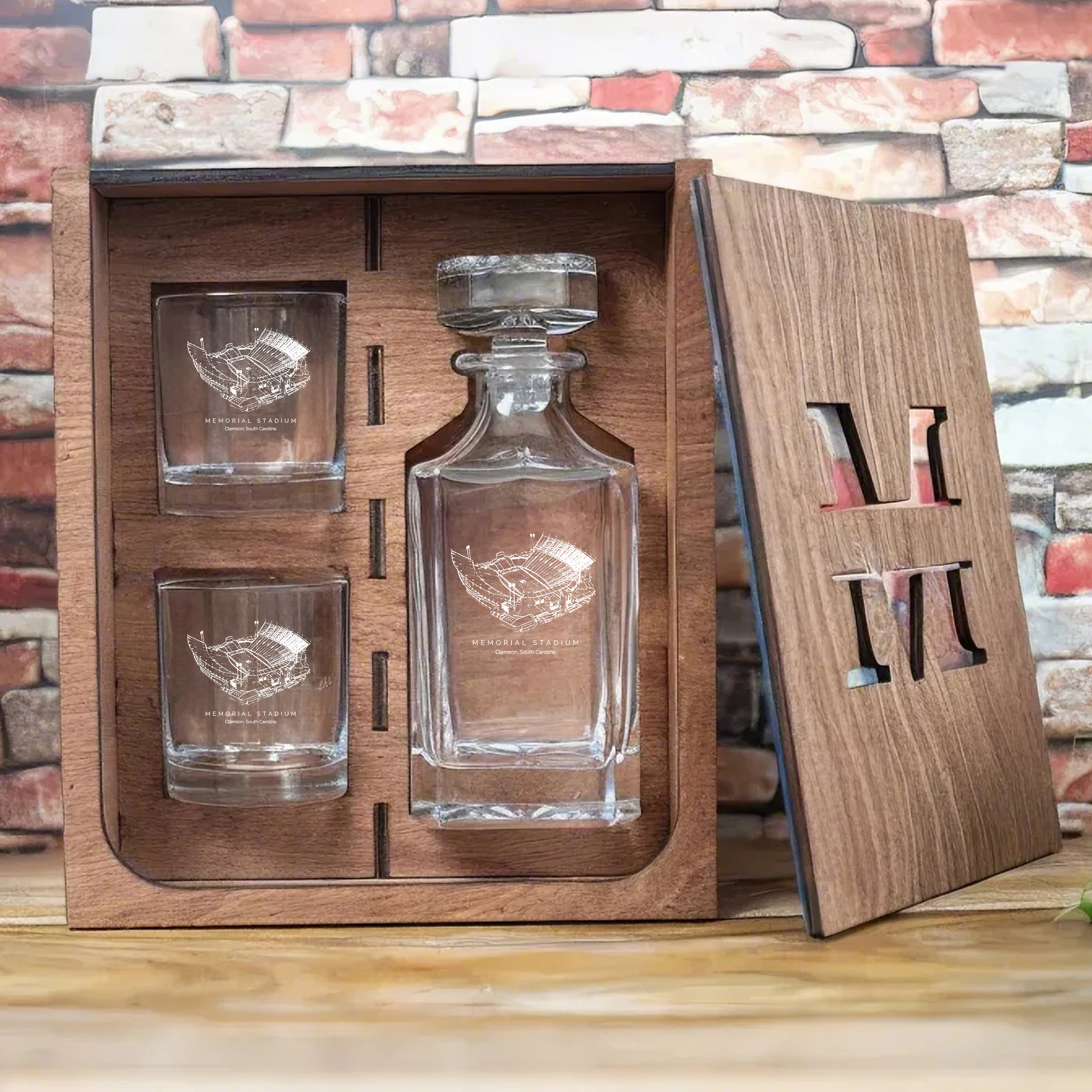 Memorial Stadium (Clemson) Whiskey Set 