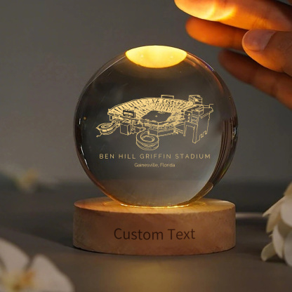 Ben Hill Griffin Stadium 3D Spherical Crystal Ball Lamp