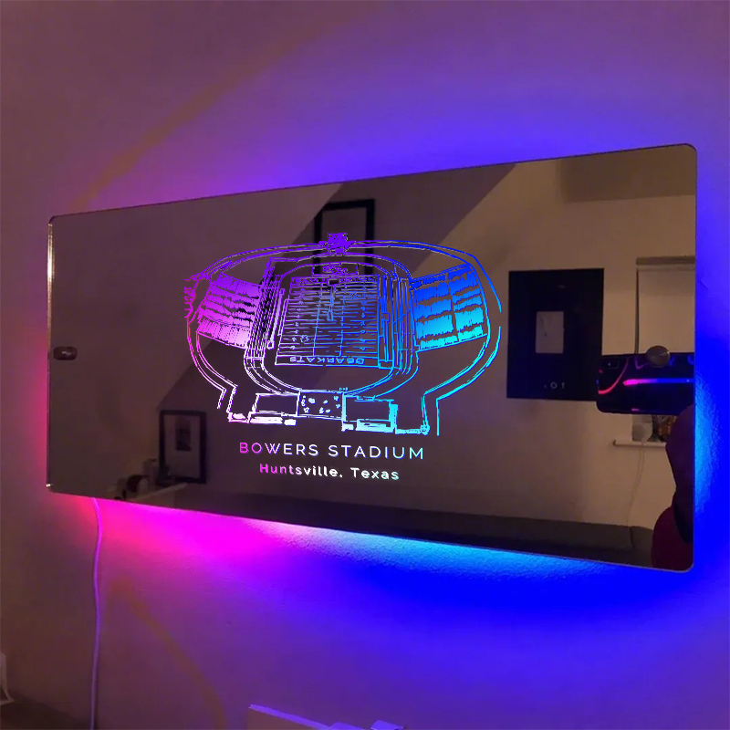 Bowers Stadium Mirror Light-Gifts For Sports Lovers、Sam Houston Bearka