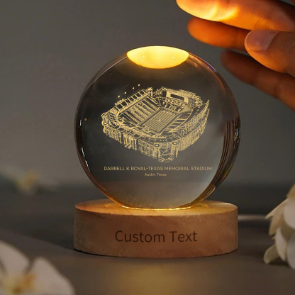 Darrell K Royal-Texas Memorial Stadium 3D Spherical Crystal Ball Lamp