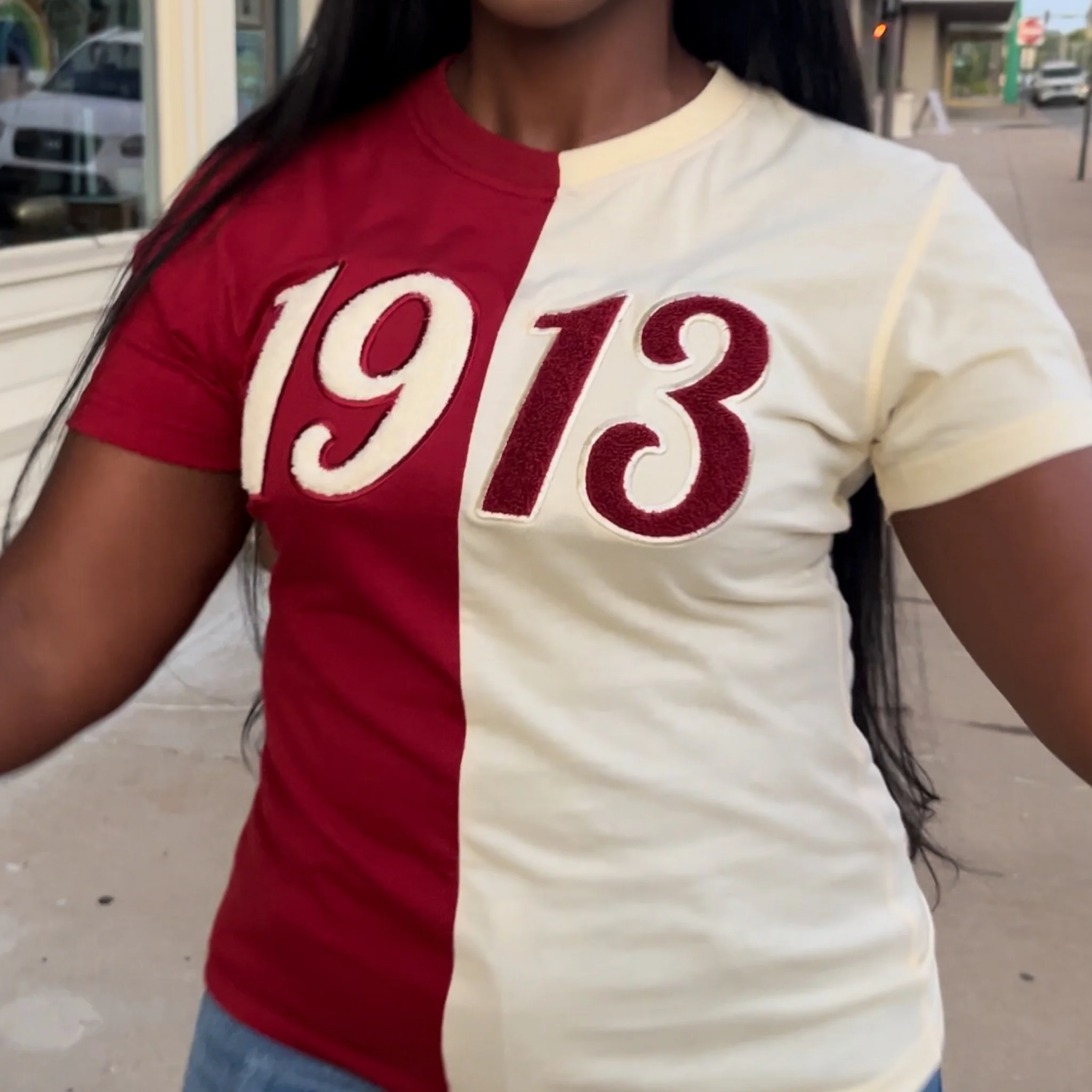 Customizable Split Sorority T-Shirt - Personalized Founding Year & Color Greek Life Tee