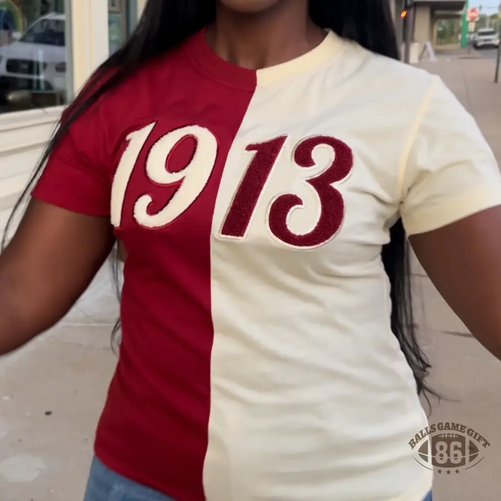 Customizable Split Sorority T-Shirt - Personalized Founding Year & Color Greek Life Tee