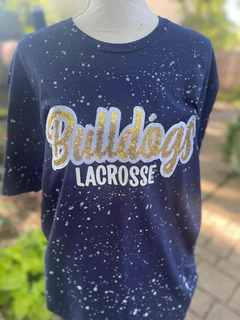 Personalized Team Name Glitter T-Shirt – Custom School Spirit Splatter Tee