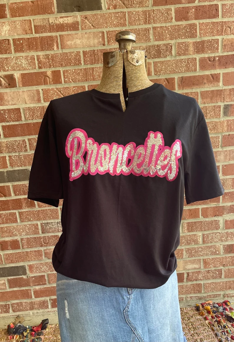 Custom Team Spirit Sequin T-Shirt - Personalized School & Game Day Tee🏆