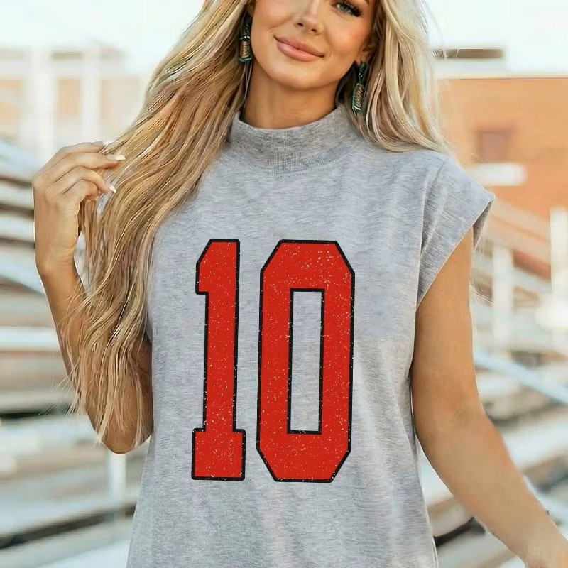 Custom Vintage Varsity Number or Letter Sport Team Mockneck Shirt– Stand-up Collar