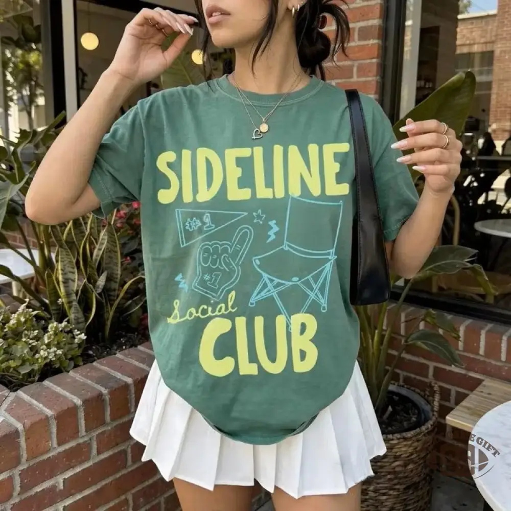 Sideline Social Club Comfort Colors T-Shirt - Game Day Oversized Tee