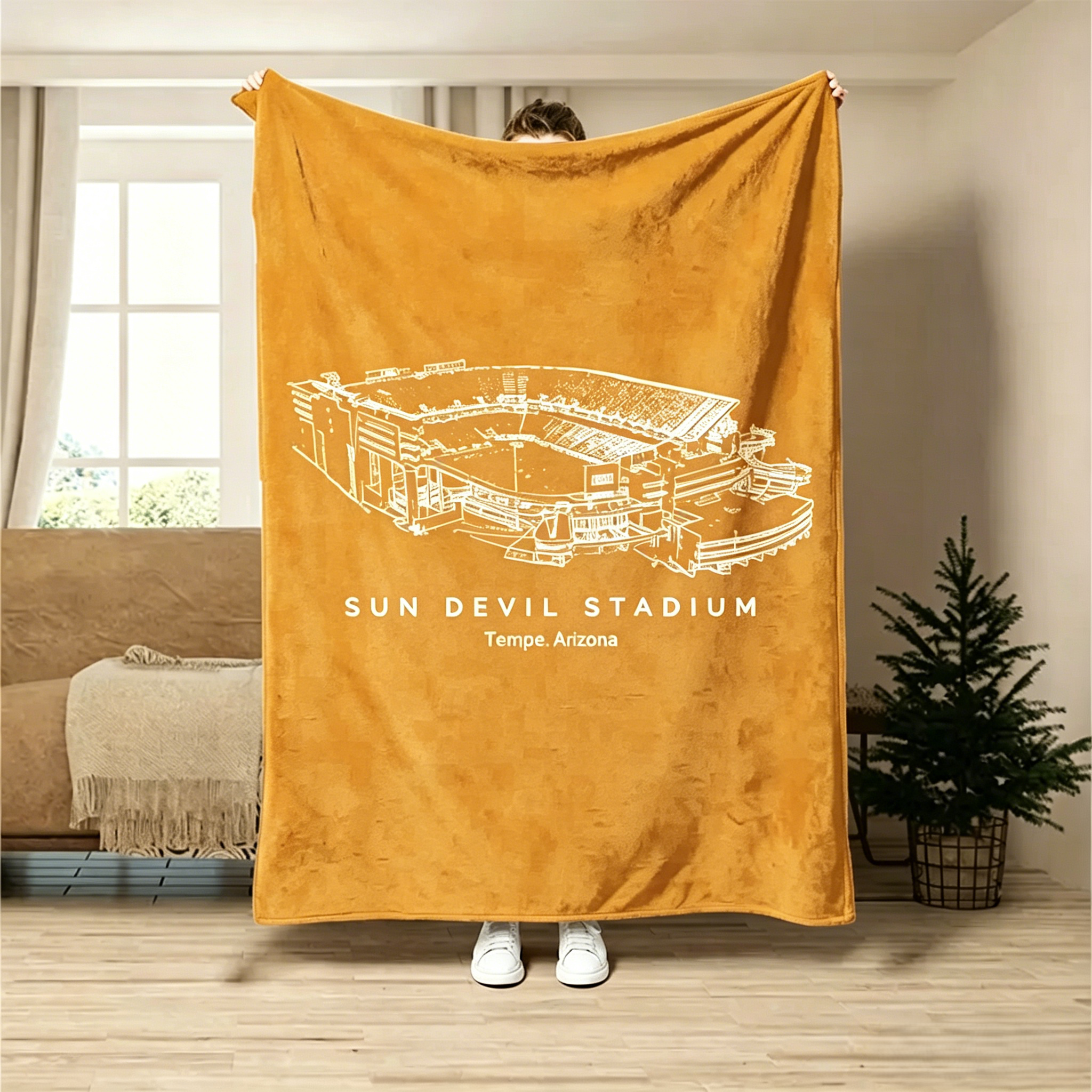 Mountain America Stadium -  College Football Blanket