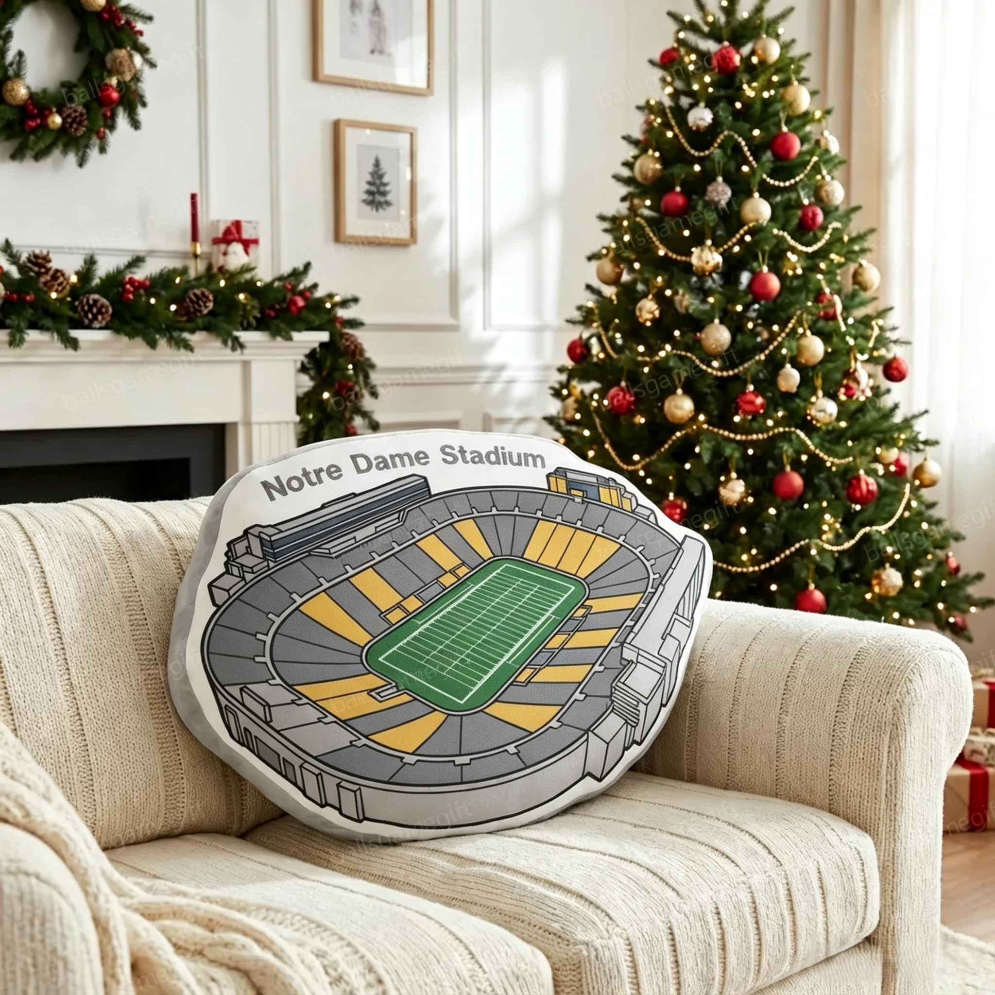 Notre Dame Stadium Plush Pillow