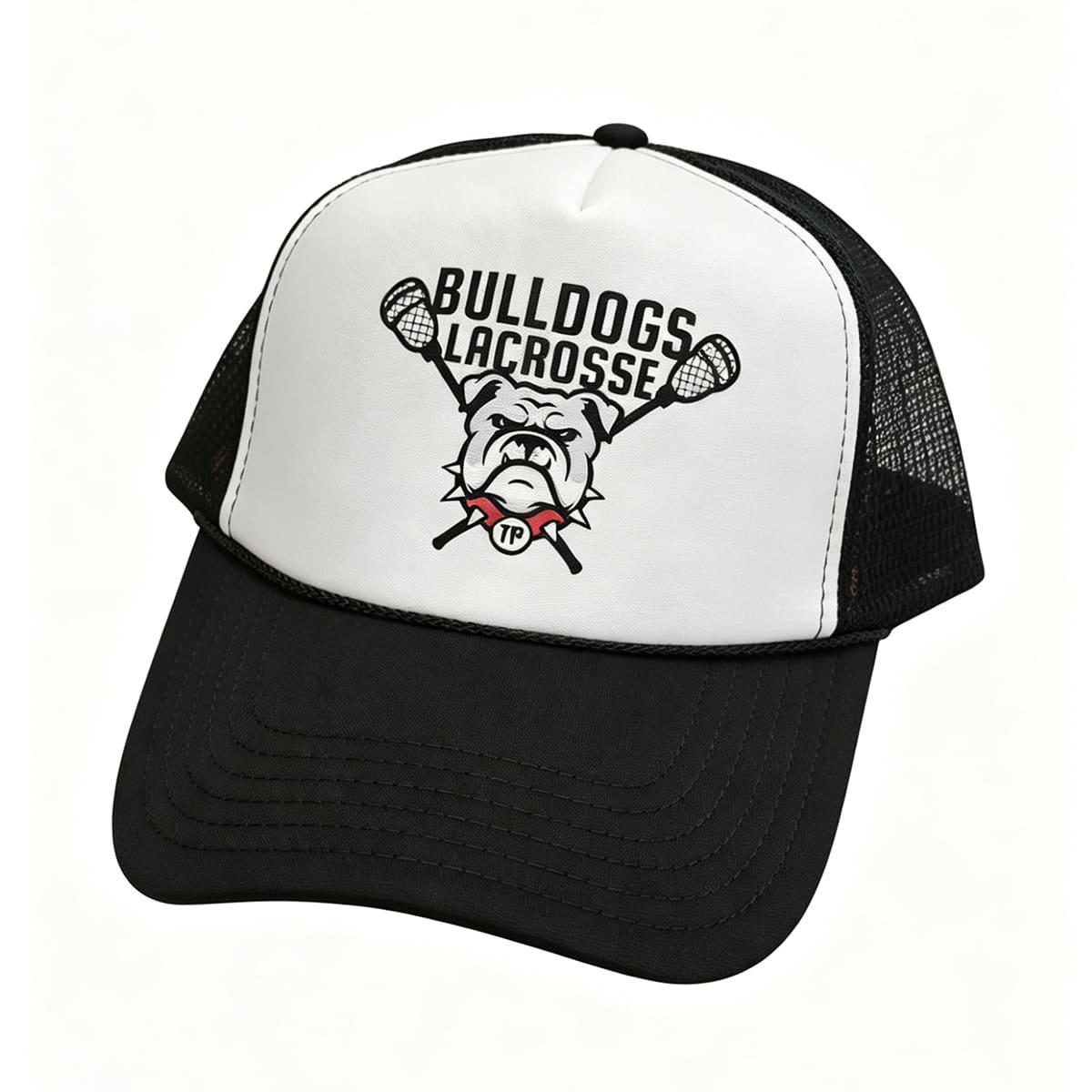 Custom Vintage Mascot Lacrosse Mesh Trucker Hat