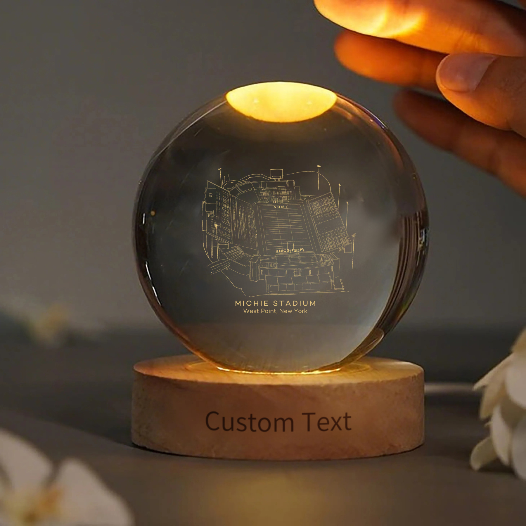 Michie Stadium 3D Spherical Crystal Ball Lamp