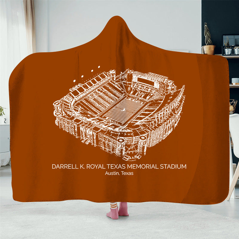 Darrell K Royal–Texas Memorial Stadium - College Football Hat Blanket