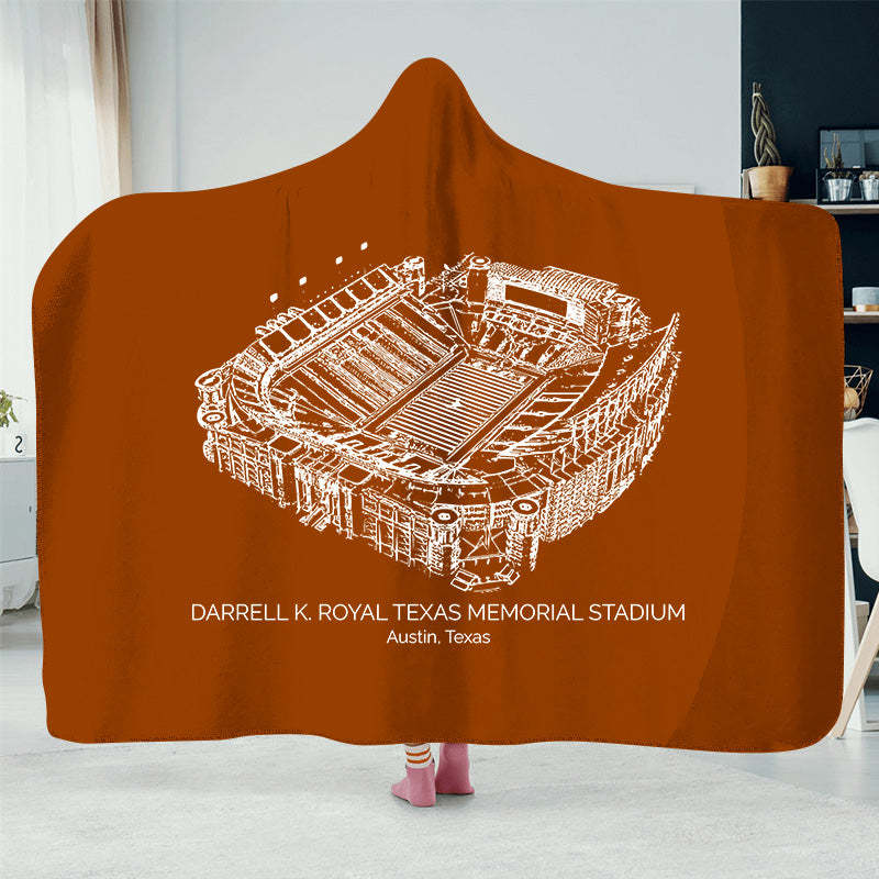 Darrell K Royal–Texas Memorial Stadium - College Football Hat Blanket