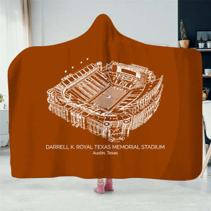 Darrell K Royal–Texas Memorial Stadium - College Football Hat Blanket