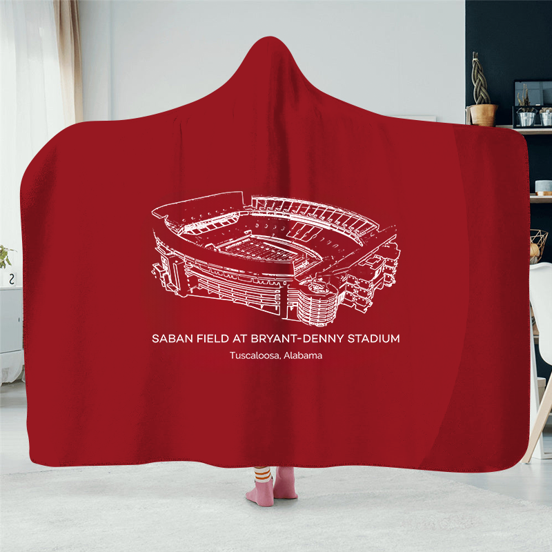 Saban Field at Bryant–Denny Stadium - College Football Hat Blanket