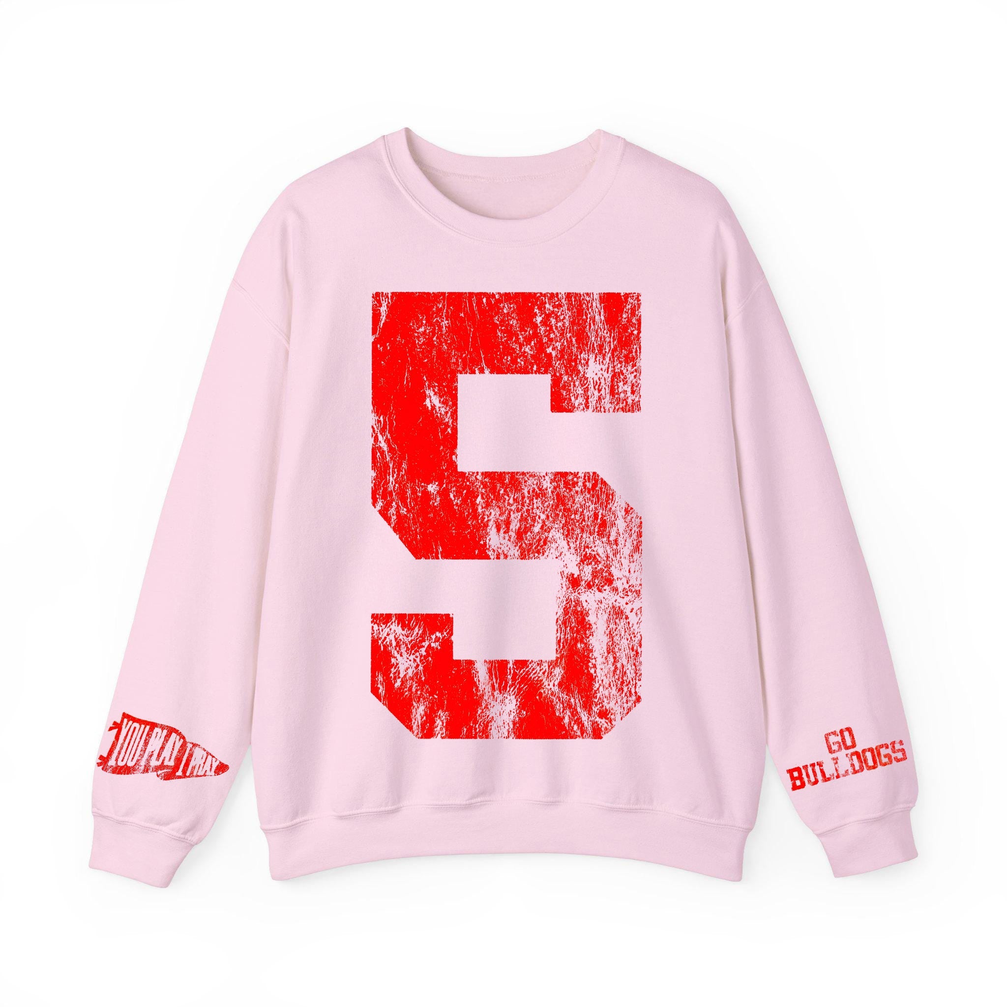 Custom Vintage Varsity Number or Letter Sweatshirt | Personalized Print Team Birthday or City Hoodie | Gifts for Sports Mom