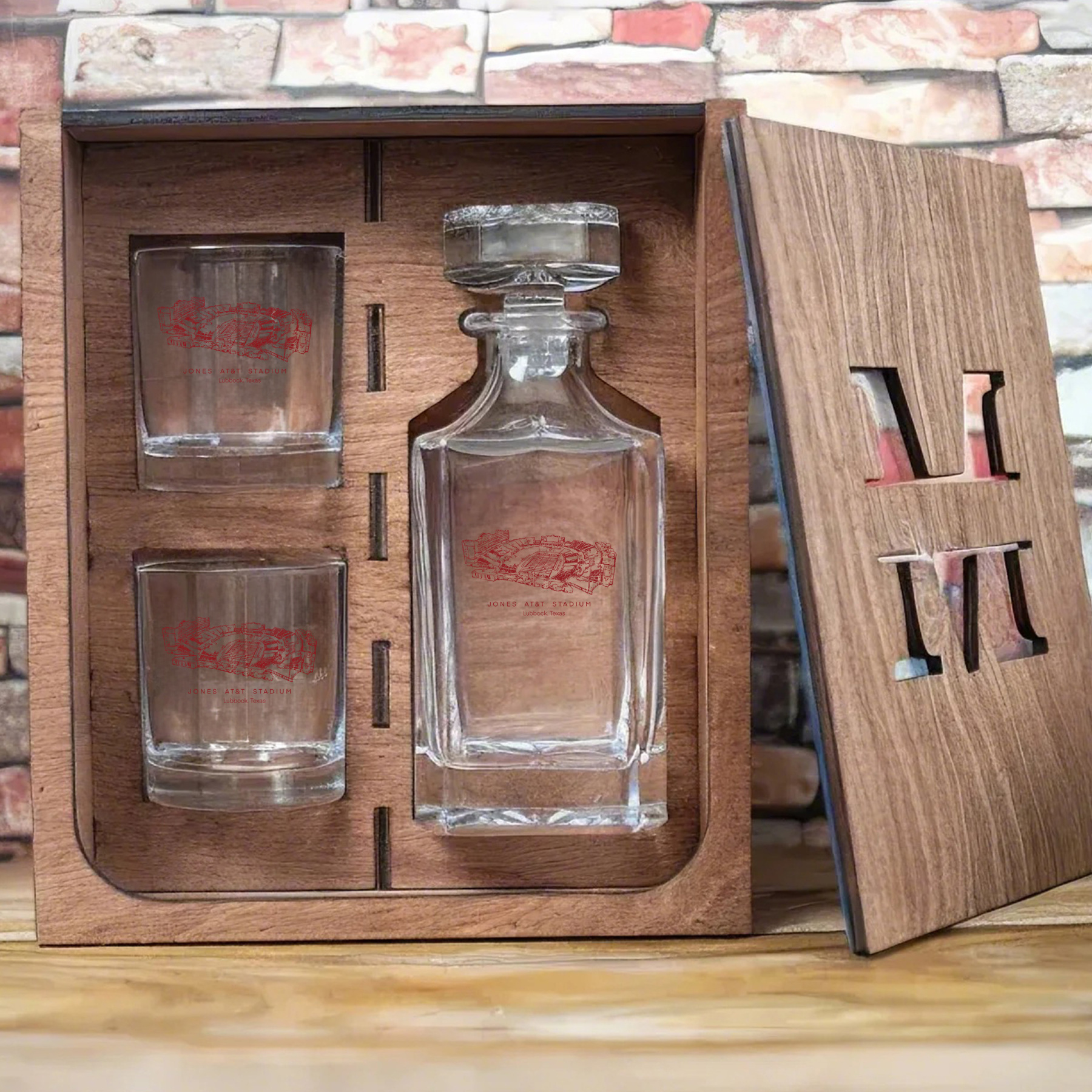 Jones AT&T Stadium - Texas Tech Red Raiders Whiskey Set