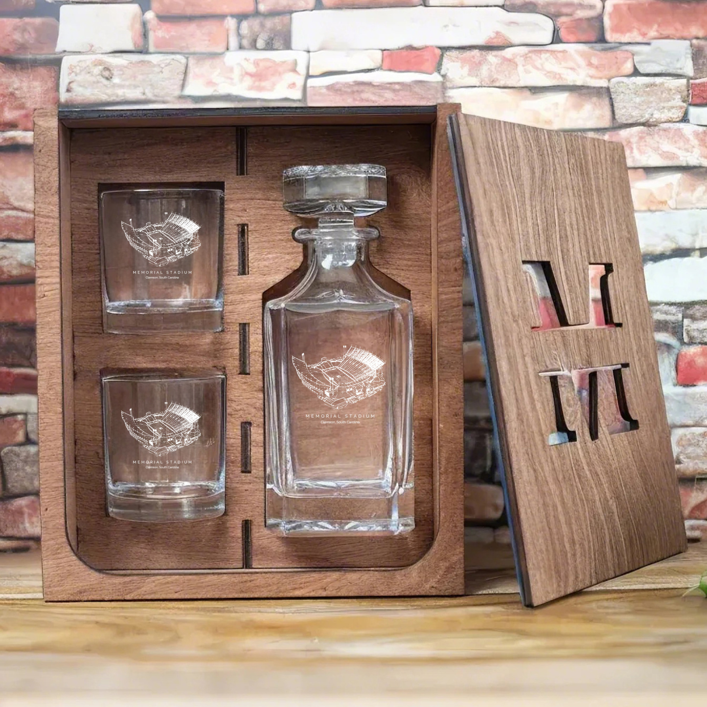 Memorial Stadium (Clemson) Whiskey Set 