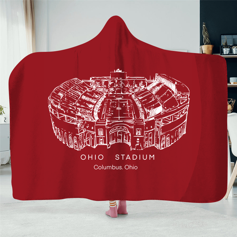 Ohio Stadium Hat Blanket- College Football Hat Blanket