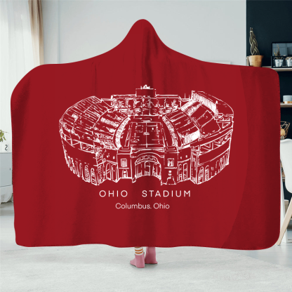 Ohio Stadium Hat Blanket- College Football Hat Blanket