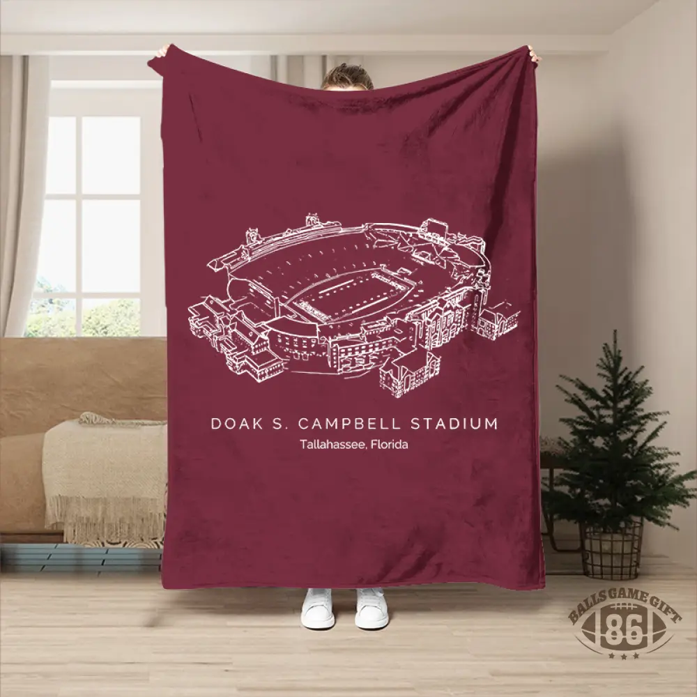 Doak Campbell Stadium - College Football Blanket, Florida State Seminoles football