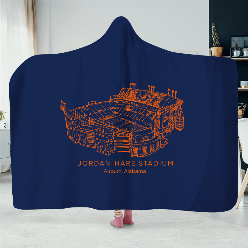 Jordan-Hare Stadium - College Football Hat Blanket