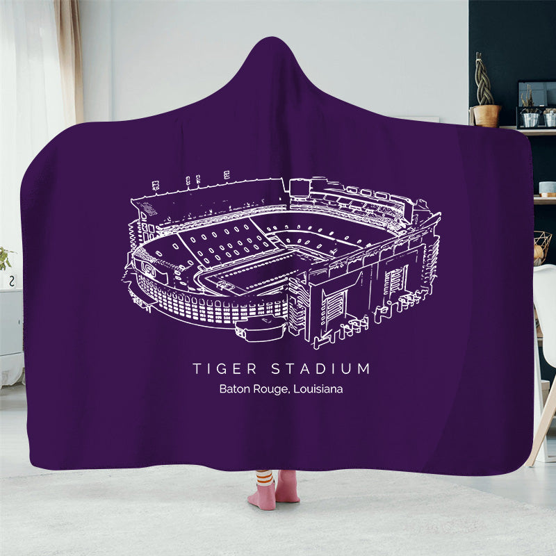Tiger Stadium (LSU) - College Football Hat Blanket