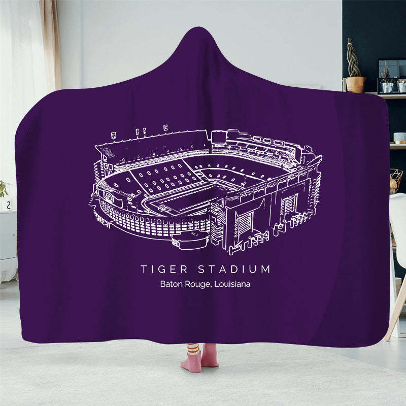 Tiger Stadium (LSU) - College Football Hat Blanket