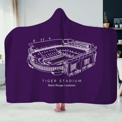 Tiger Stadium (LSU) - College Football Hat Blanket