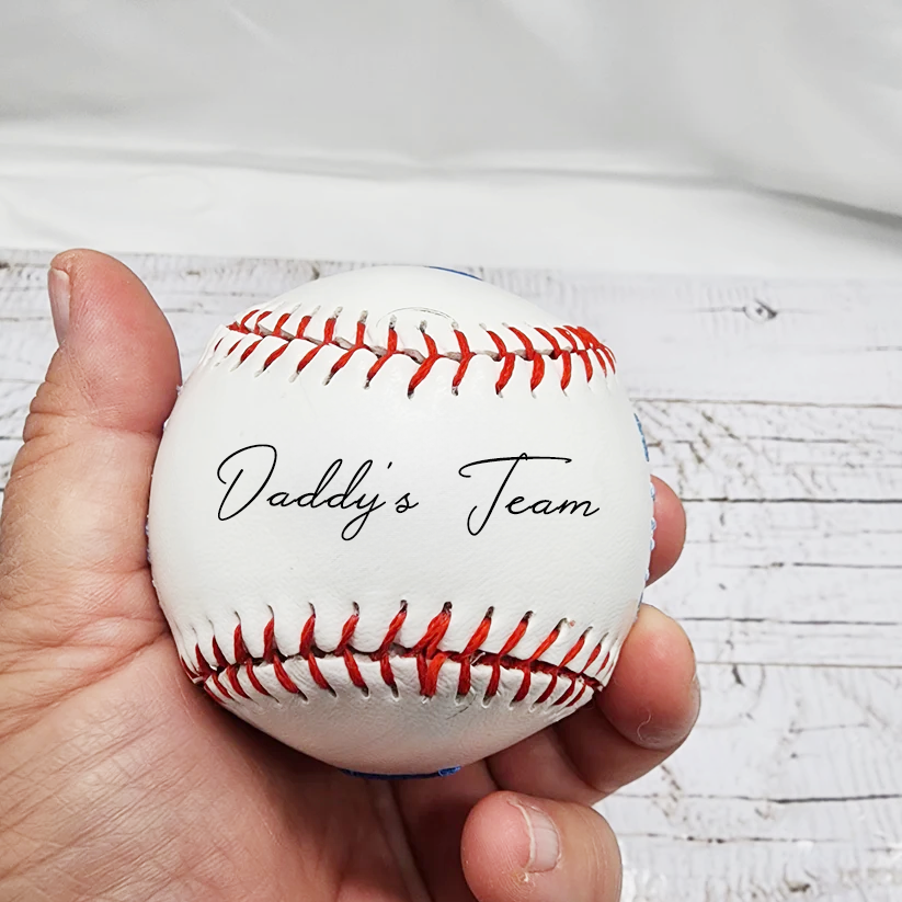 ⚾ Personalized Fist Bump Logo,Photo Baseball - Father's Day Baseball Gifts for Baseball Lovers