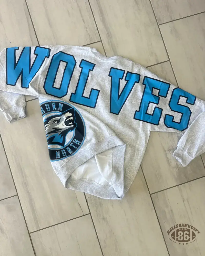Retro Varsity Crewneck Sweatshirt, Vintage School Spirit Pullover, Oversized Casual Top