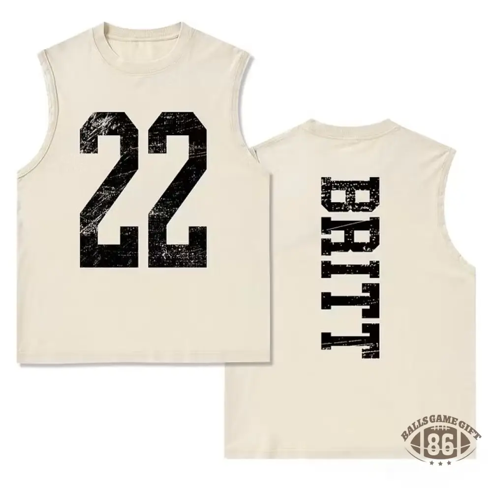 Custom Vintage Varsity Number or Letter Sport Team Washed Tank Top