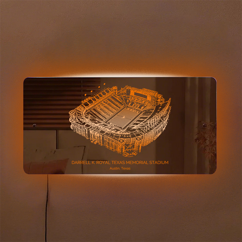 Darrell K Royal-Texas Memorial Stadium Mirror Light-Gifts For Sports L