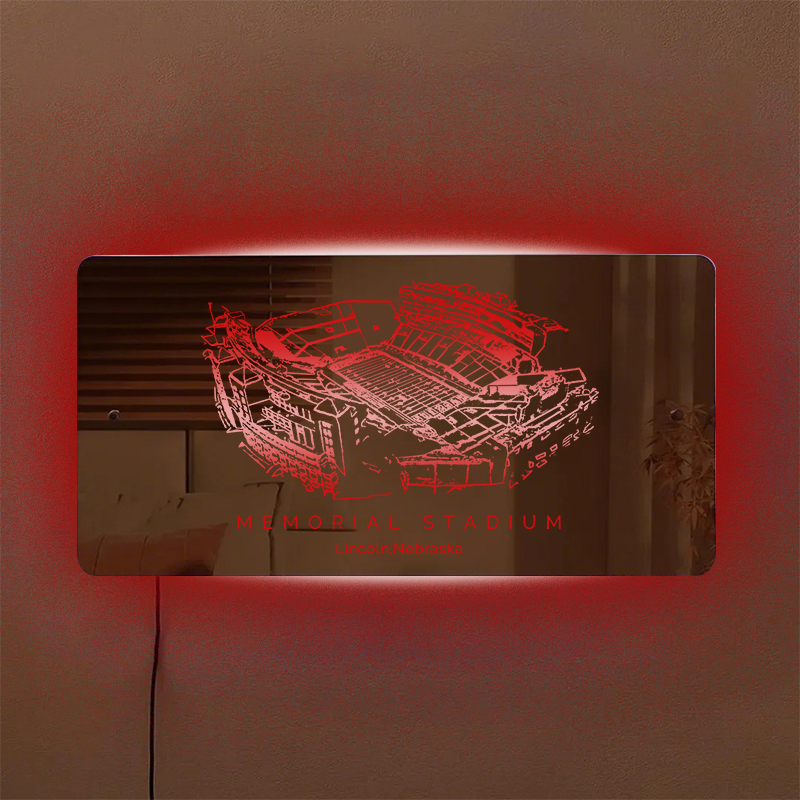 Memorial Stadium (Lincoln) Stadium Mirror Light-Gifts For Sports Lover