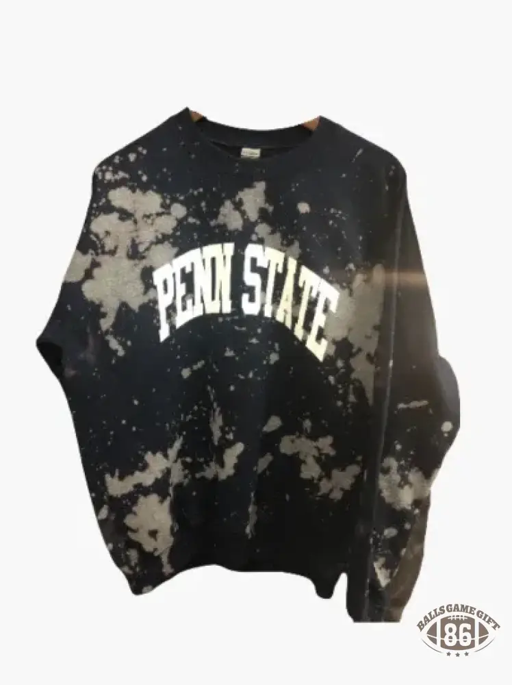 Custom State Bleached Crewneck | Premium Heat Transfer Print ✨