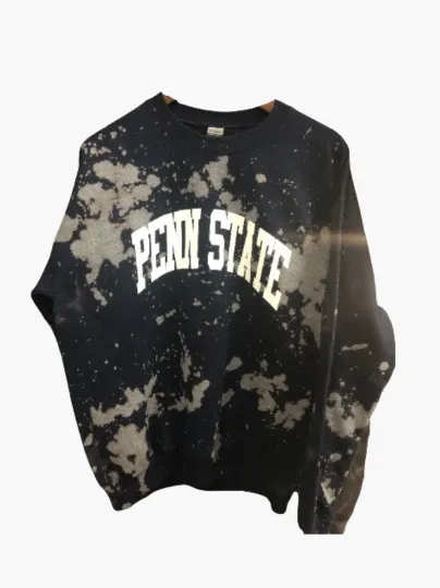 Custom State Bleached Crewneck | Premium Heat Transfer Print ✨