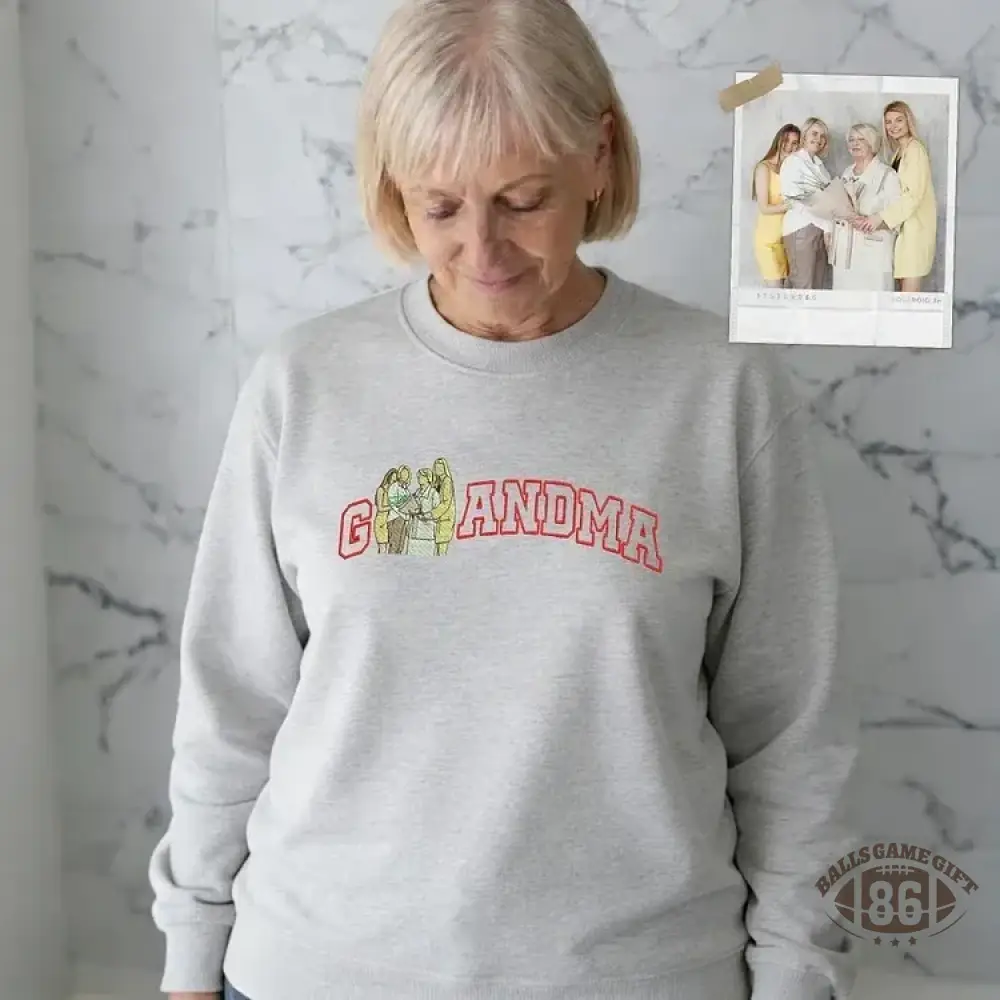 Customized Mom Mum Mother-Child Photo Mother's Day Embroidered Sweatshirt