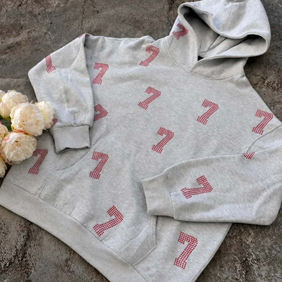 Custom Vintage Game Day Sweatshirt Hoodie with Rhinestone Number