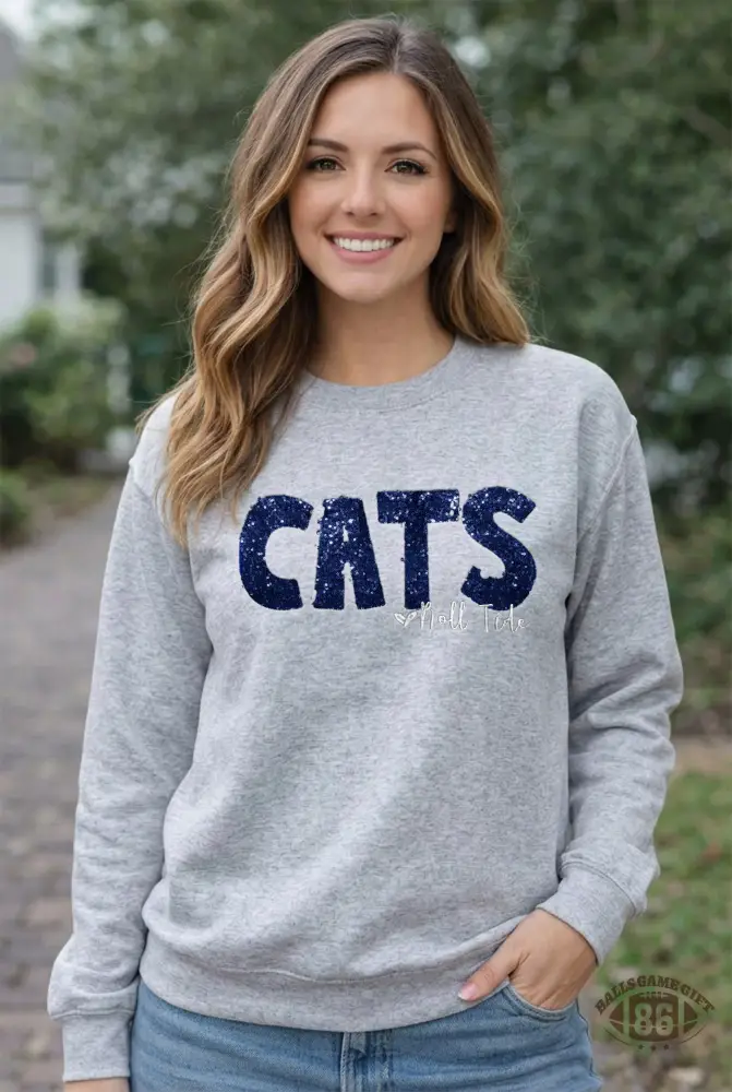 Custom Personalized Sequin Applique Gameday Team Name Mascot Sweatshirt
