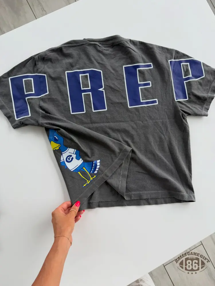 Custom Varsity Letter Side Seam Tee | Oversized Collegiate Game Day T-Shirt